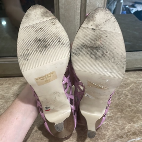Delicious Mauve open toe high heels size 10 - Picture 12 of 14